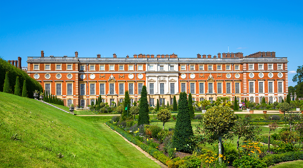 La partie baroque du palais de Hampton Court, construite pour William III